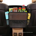 leather car storage bag hanging car net pocket